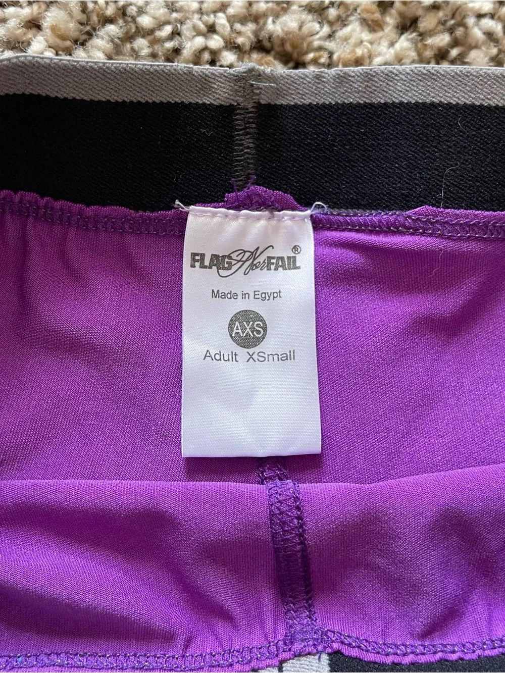 Flag Nor Fail Women's Purple‎ Mini Athletic Booty Shorts Size XS Weightlifting
